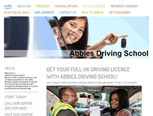 Tablet Screenshot of abbiesdrivingschool.co.uk